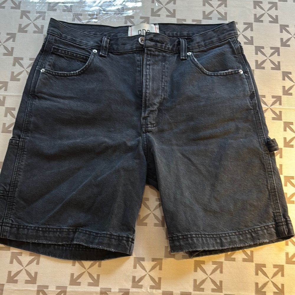 Men's Black Denim Shorts